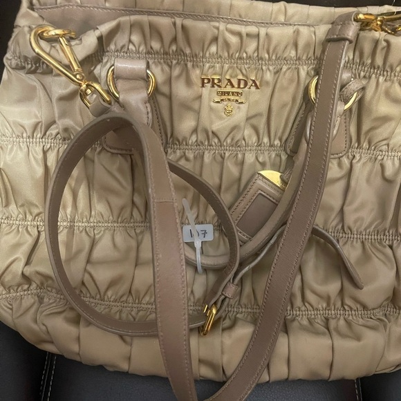 Prada Tessuto Ruched Shoulder Bag - Picture 9 of 9